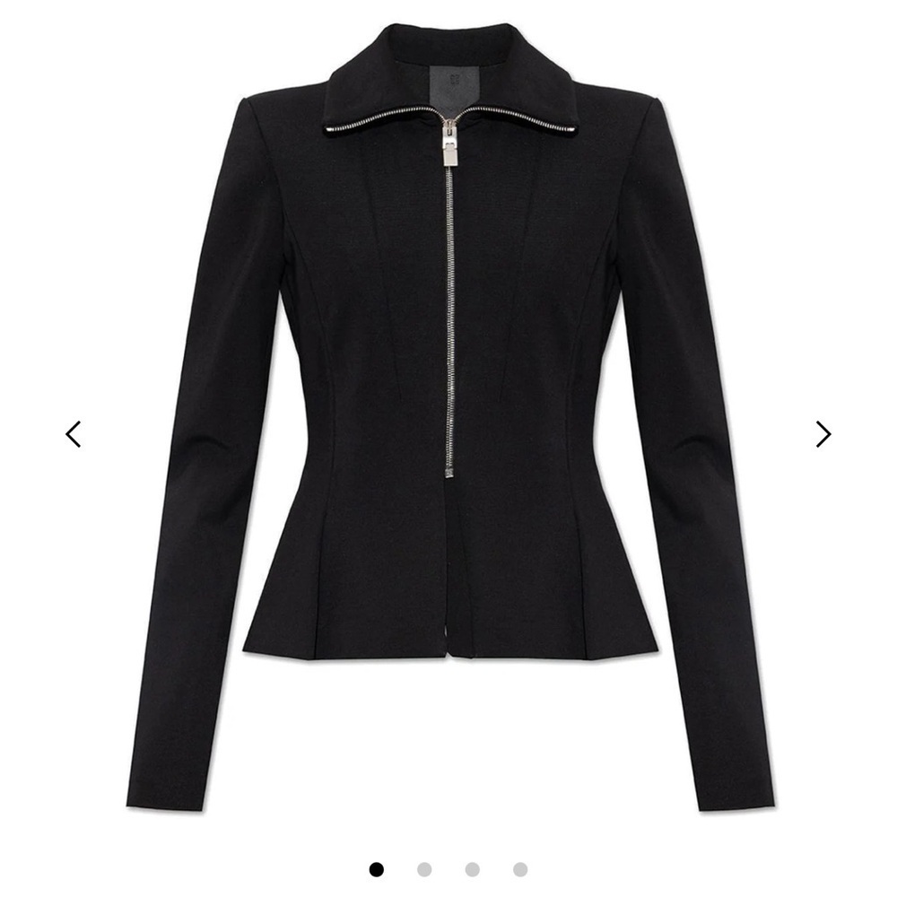 Givenchy Peplum Zip Front Blazer Jacket - Picture 14 of 15